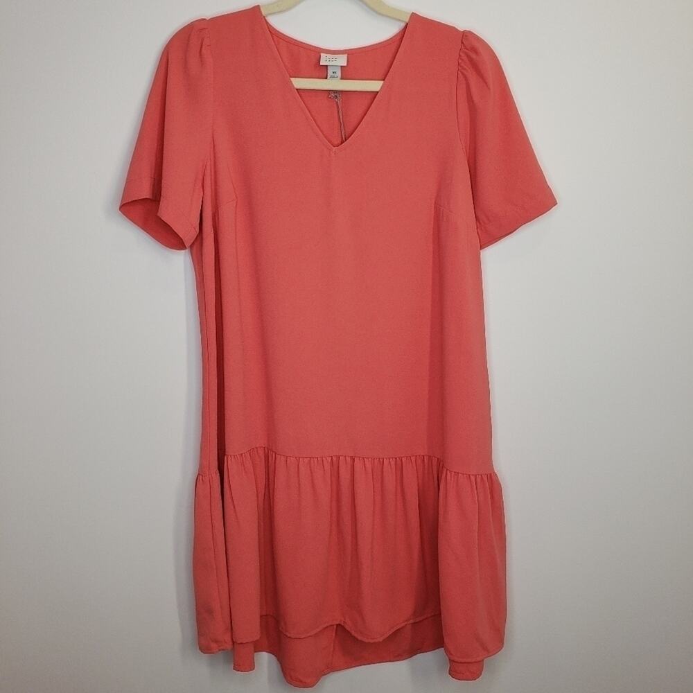 Flowy Coral High Low Dress by a new day XS